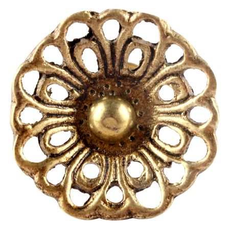 Golden Flower Brass Knob in Umbrella Shape